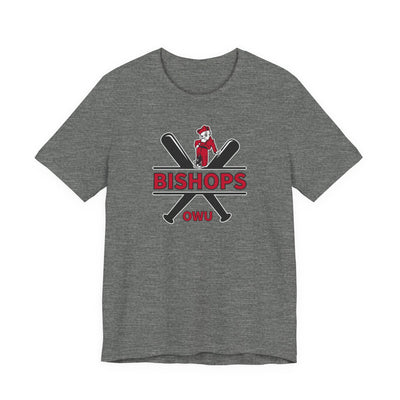 Adult Unisex Bishops Baseball Crossbat Graphic Short Sleeve Soft Tee