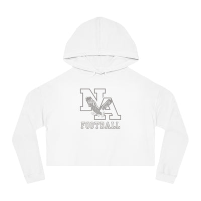 Women's New Albany Tonal Football Logo Graphic Crop Hoodie