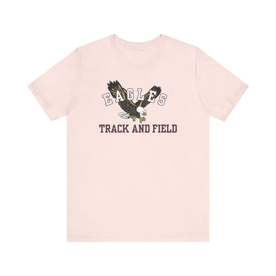 Adult Unisex Flying Track and Field Eagle Graphic Short Sleeve Soft Tee
