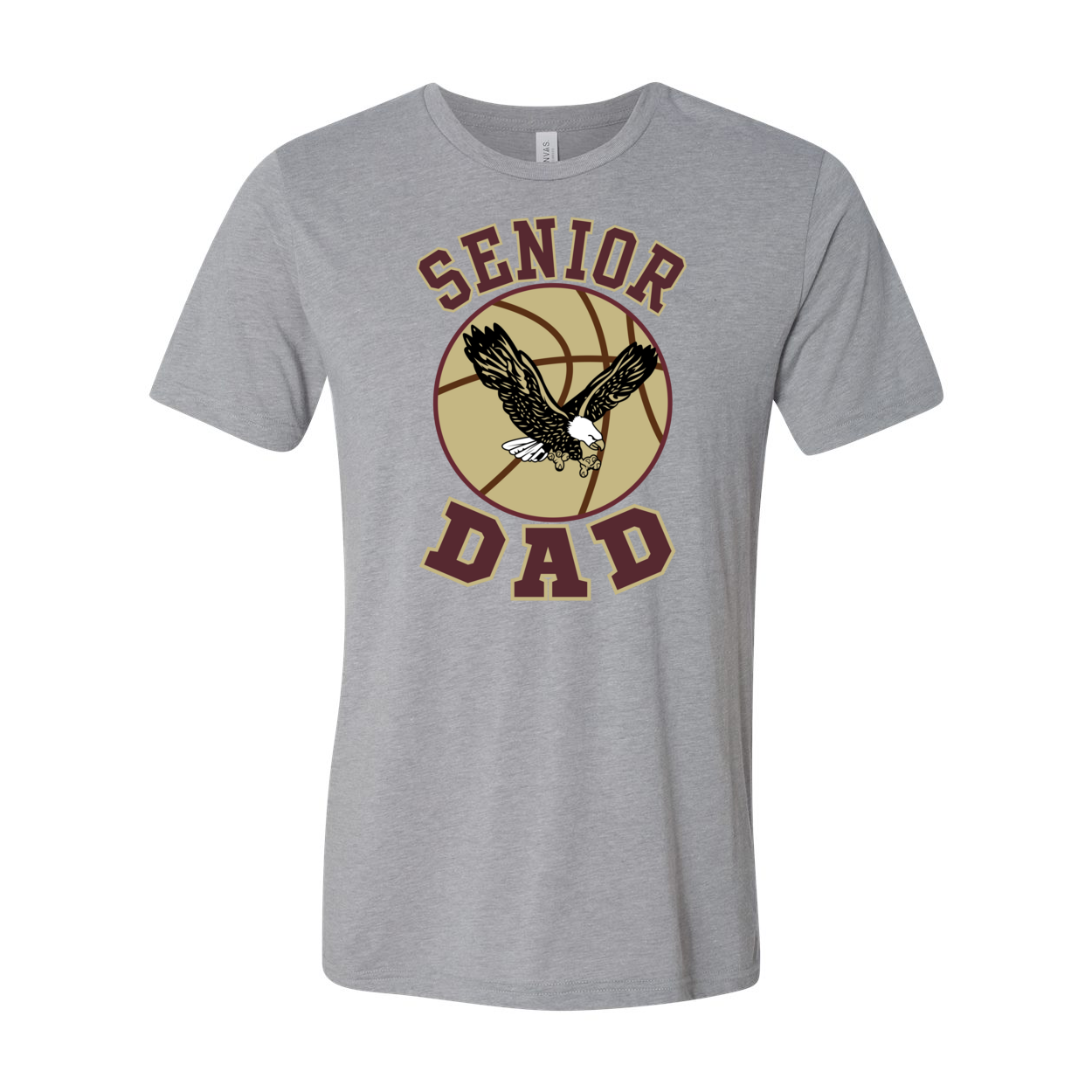 Adult Unisex Super Soft Senior Basketball Dad Short Sleeve Graphic Tee