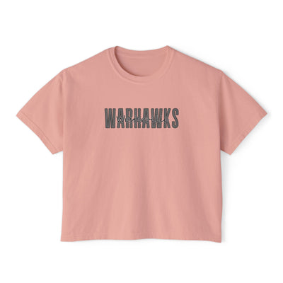 Women's Westerville Central Warhawks Spirit Script Graphic Boxy Crop Short Sleeve Tee