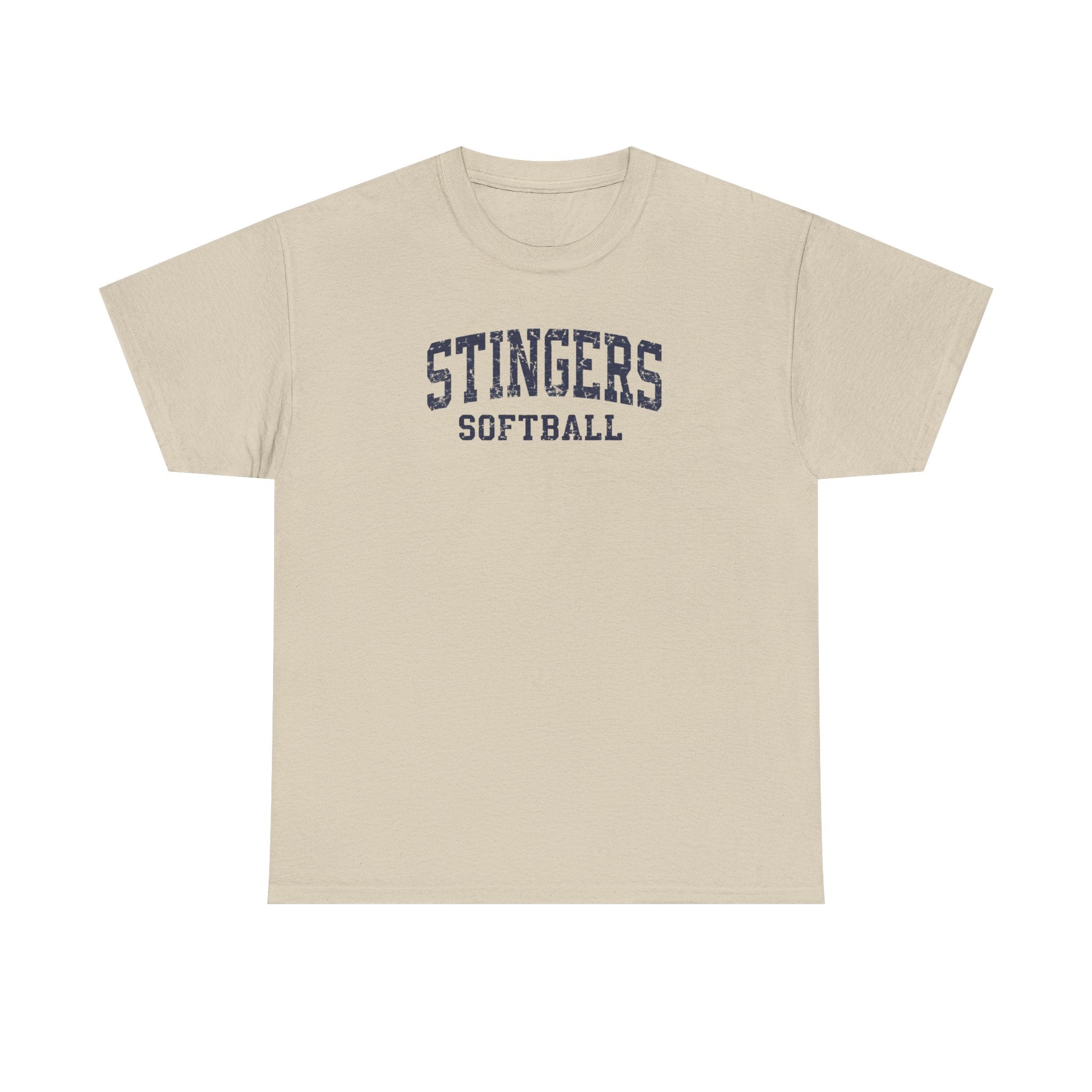 Adult Unisex Stingers Softball Vintage Distressed Graphic Short Sleeve Gildan Heavy Tee