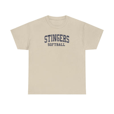 Adult Unisex Stingers Softball Vintage Distressed Graphic Short Sleeve Gildan Heavy Tee