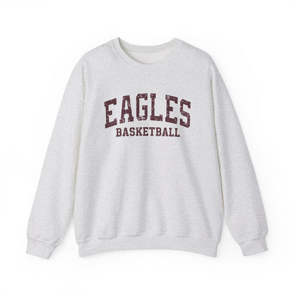 Adult Unisex Eagles Basketball Distressed Graphic Sweatshirt