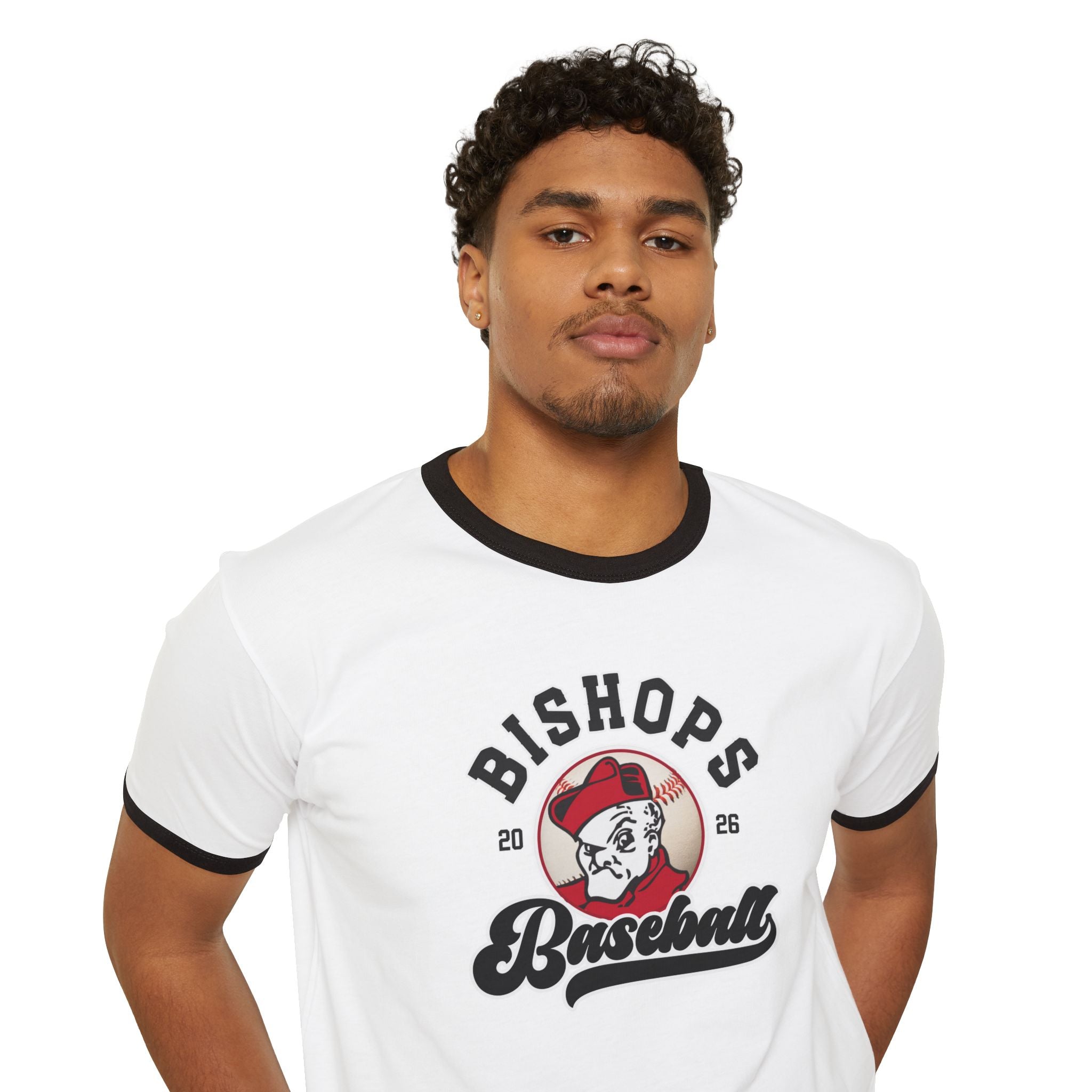 Adult Unisex Battling Bishops 2026 Script Baseball Graphic Short Sleeve Ringer Tee