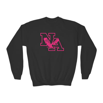 Youth Neon Pink Power Graphic Sweatshirt - PINK OCTOBER