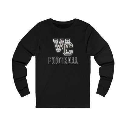 Adult Unisex Vintage Distressed Westerville Central Football Graphic Long Sleeve Soft Tee