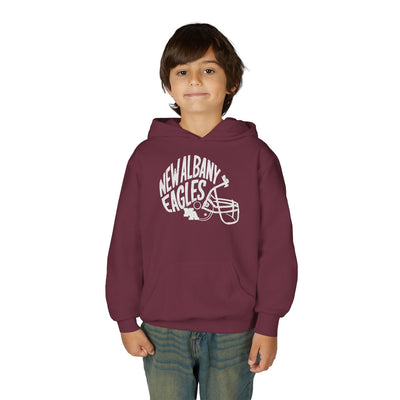 Youth New Albany Vintage Vibes Football Helmet Graphic Hoodie