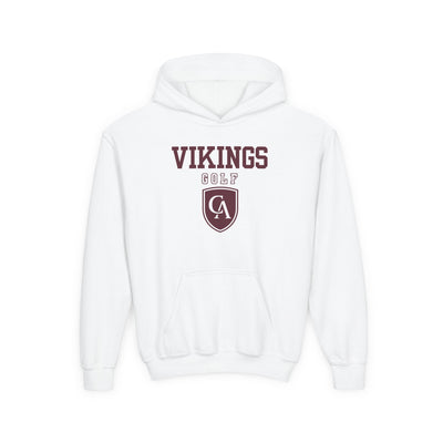 Youth Columbus Academy Vikings Golf Graphic Gildan Heavy Blend Hoodie