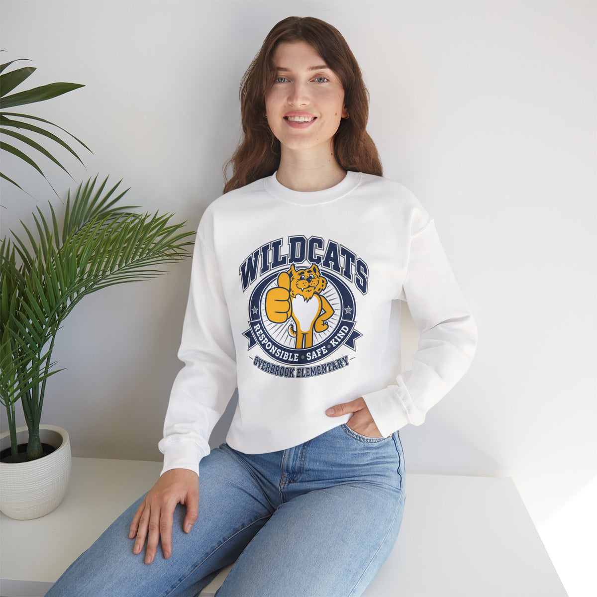 Adult Unisex Overbrook Elementary Wildcat Way Graphic Sweatshirt