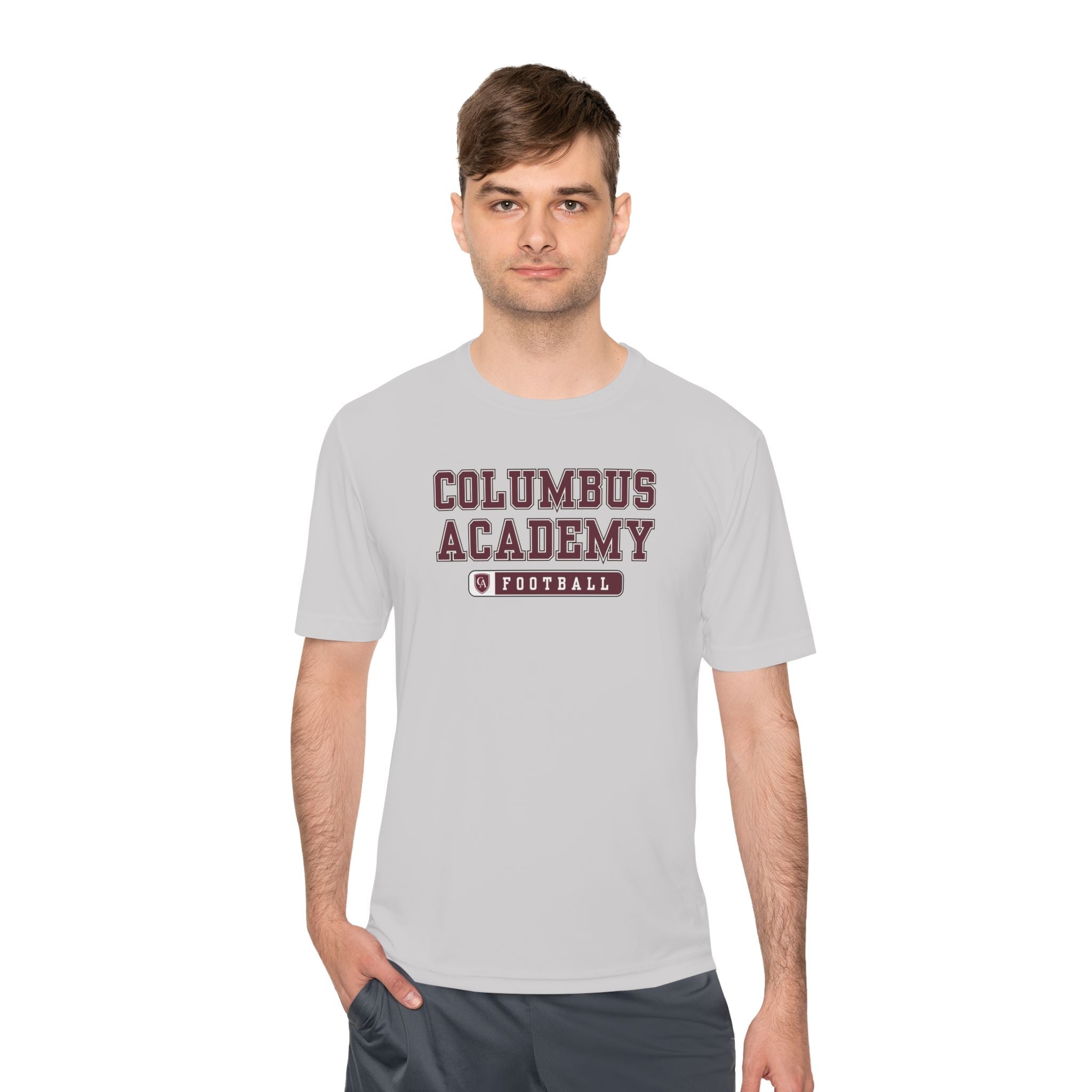 Adult Unisex Columbus Academy Football Graphic Sport-Tek Competitor Performance Tee