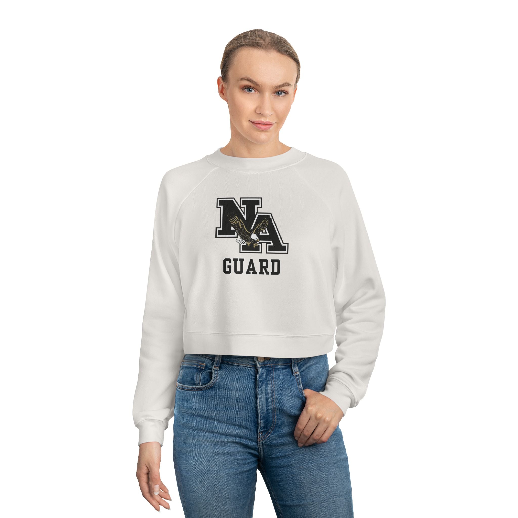 Women's New Albany Logo Guard Graphic Cropped Fleece Sweatshirt