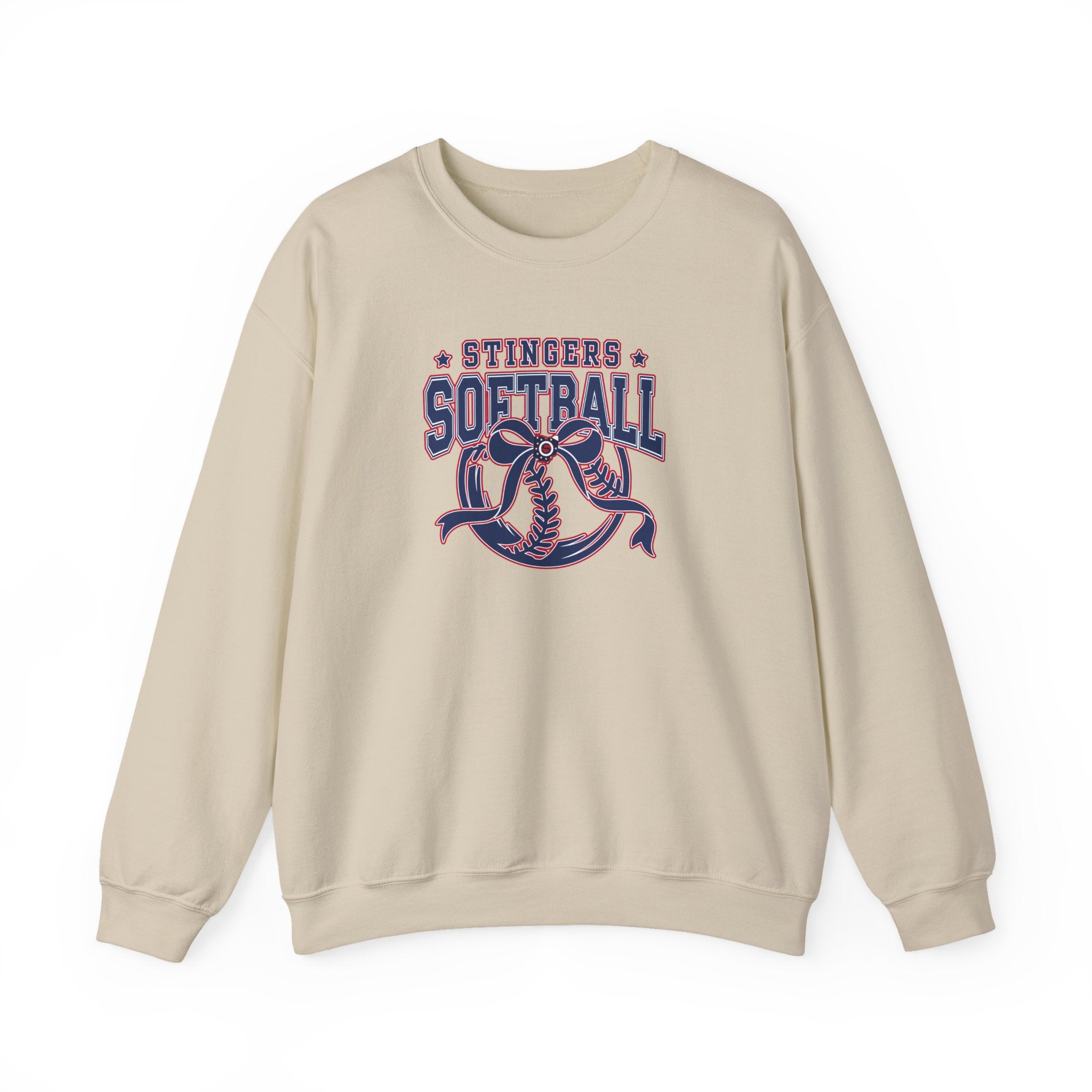 Adult Unisex Stingers Softball Spirit Bow Graphic Sweatshirt