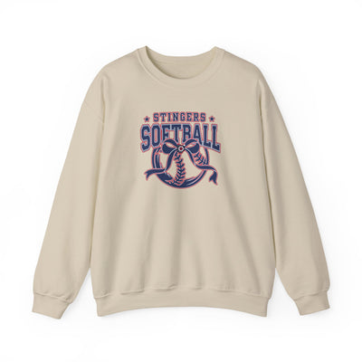 Adult Unisex Stingers Softball Spirit Bow Graphic Sweatshirt