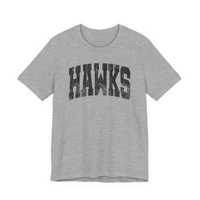 Adult Unisex Westerville Central Distressed Oversized Hawks Graphic Short Sleeve Soft Tee