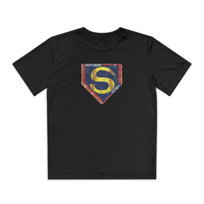 Youth Stingers Softball Distressed Logo Graphic Sport-Tek Competitor Performance Tee
