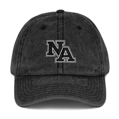 Adult Unisex Vintage Mineral Washed Cap with Classic NA Embroidery