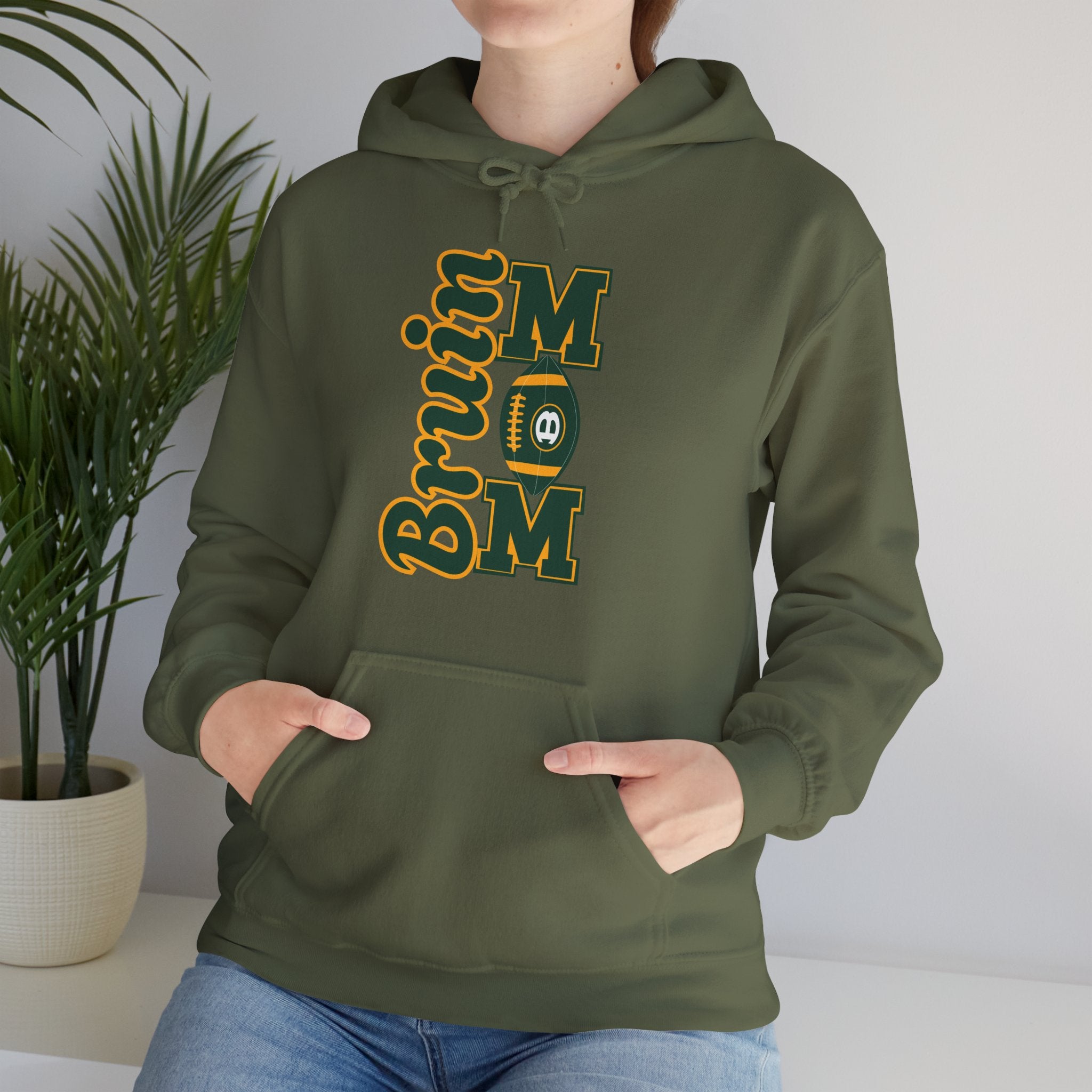 Adult Unisex Bruin Football Mom Graphic Hoodie