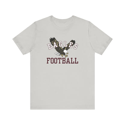 Adult Unisex Flying Football Eagle Graphic Short Sleeve Soft Tee
