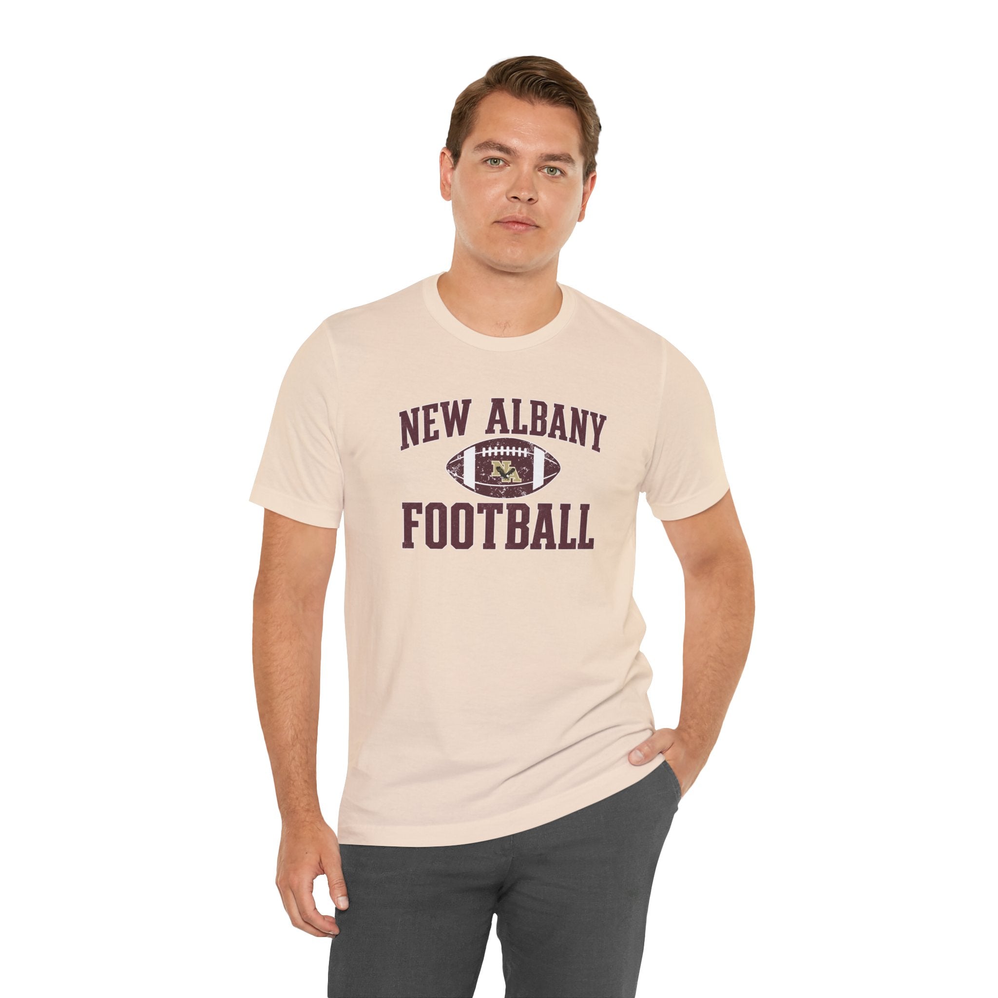 Adult Unisex New Albany Football Pride Graphic Short Sleeve Soft Tee