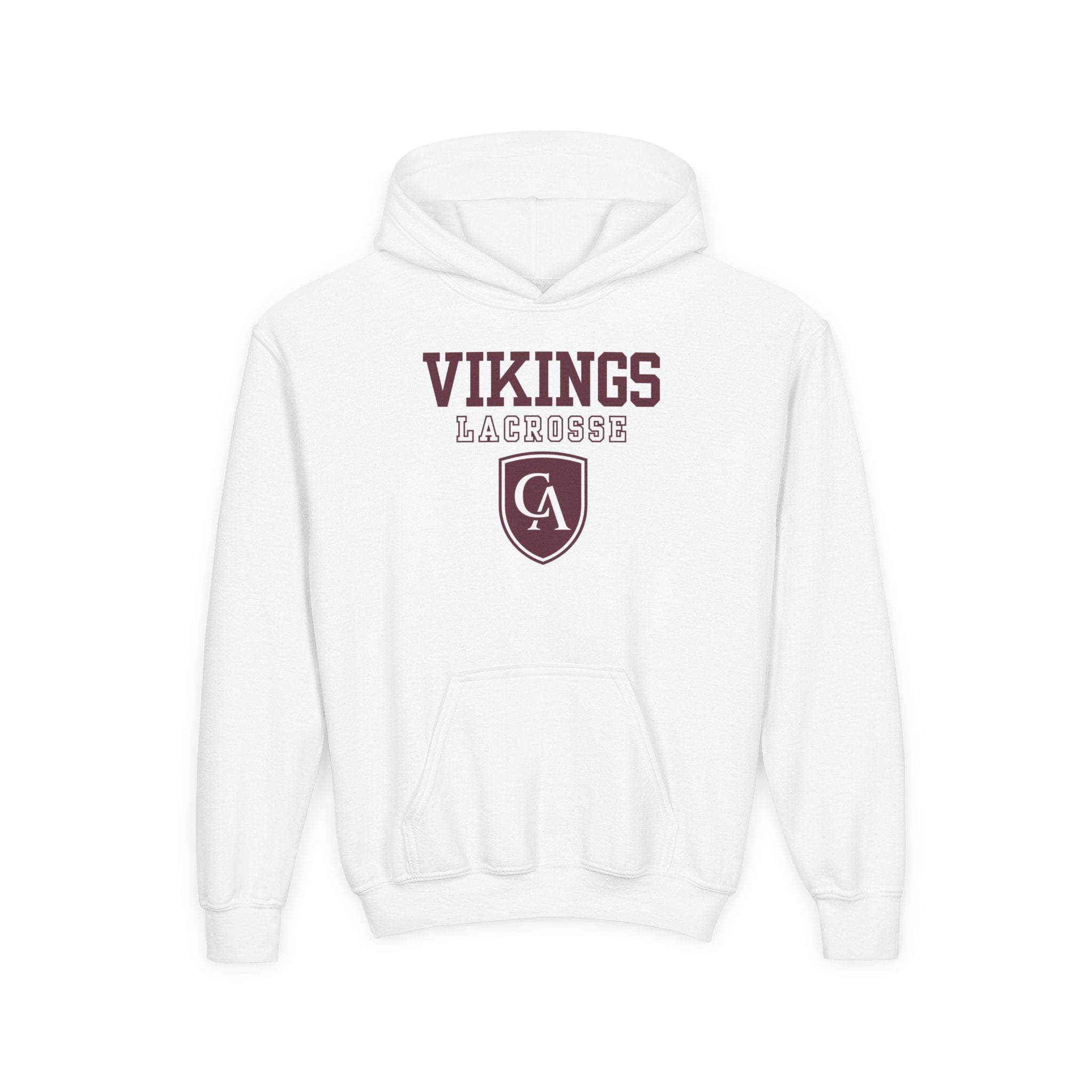 Youth Columbus Academy Vikings Lacrosse Graphic Gildan Heavy Blend Hoodie
