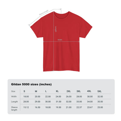 Adult Unisex Heavy Cotton Short Sleeve Tee - White Jennings Logo