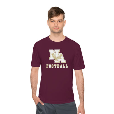 Adult Unisex New Albany Football Gold Classic Logo Sport-Tek Competitor Performance Tee