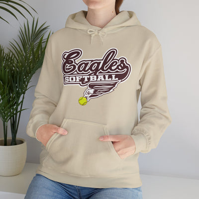 Adult Unisex Sporty Script Softball Eagles Graphic Hoodie