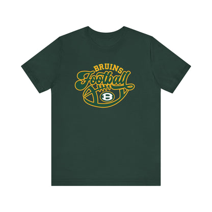 Adult Unisex Bruin Script Football Graphic Short Sleeve Soft Tee