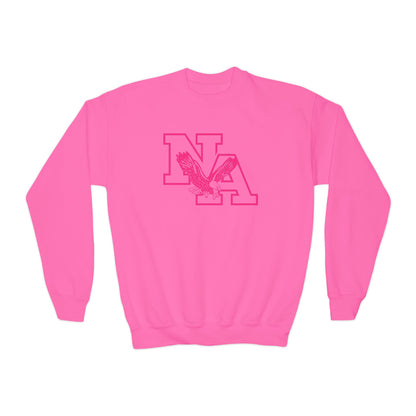 Youth Neon Pink Power Graphic Sweatshirt - PINK OCTOBER