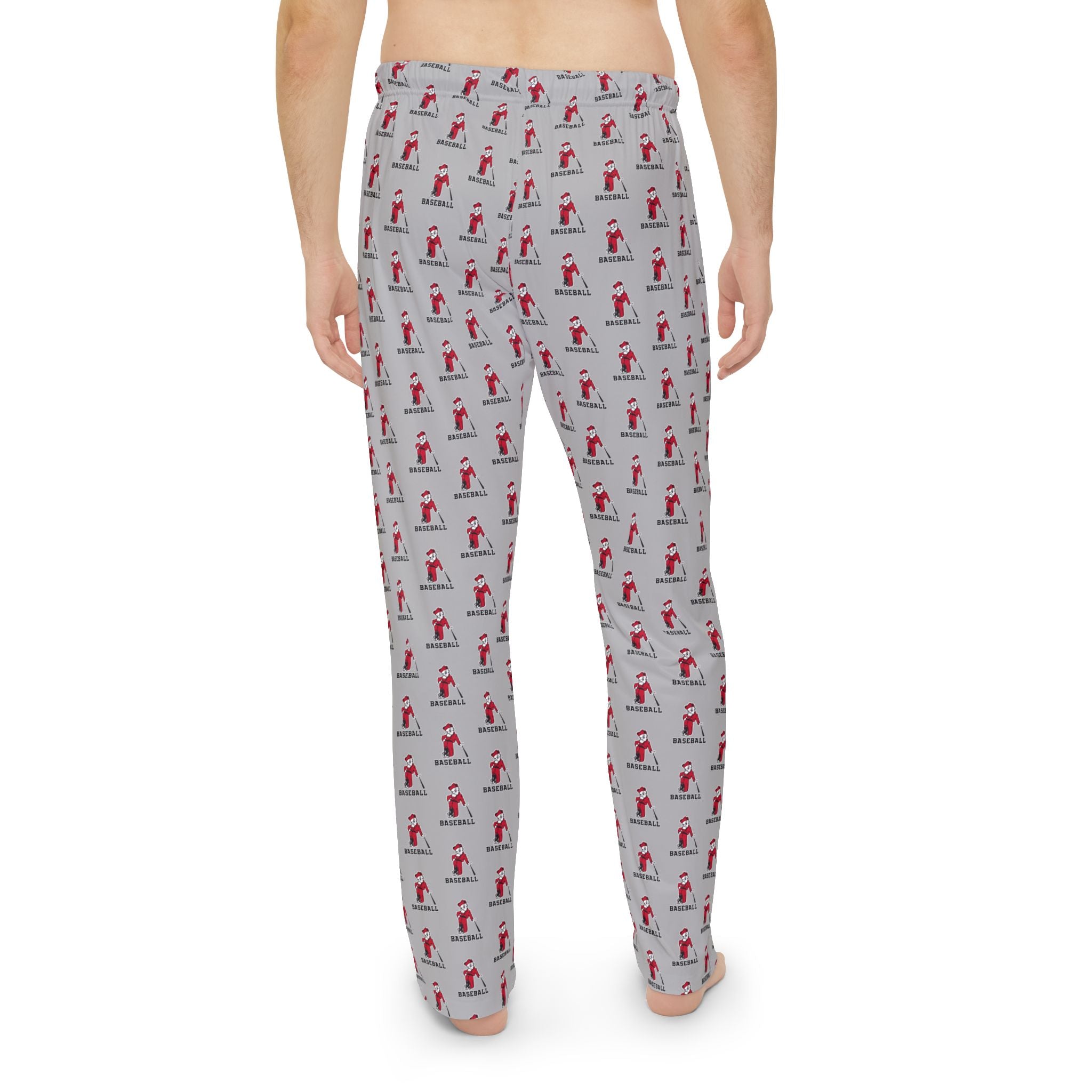 Men's Pajama Pant with Allover Bishops Baseball Mascot Print