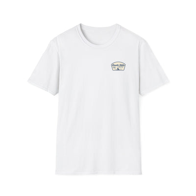 Adult Unisex South Hills Swim Club Home of the Sharks Graphic Short Sleeve Gildan Softstyle Tee