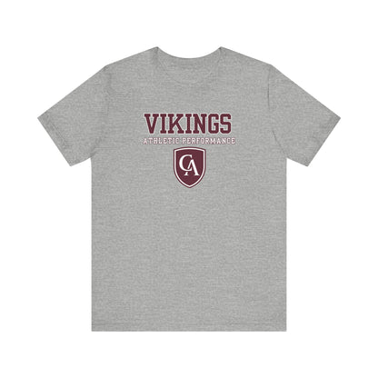 Adult Unisex Columbus Academy Vikings Athletic Performance Graphic Short Sleeve Bella + Canvas Soft Tee