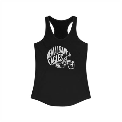 Women's New Albany Vintage Vibes Football Helmet Graphic Next Level Racerback Tank