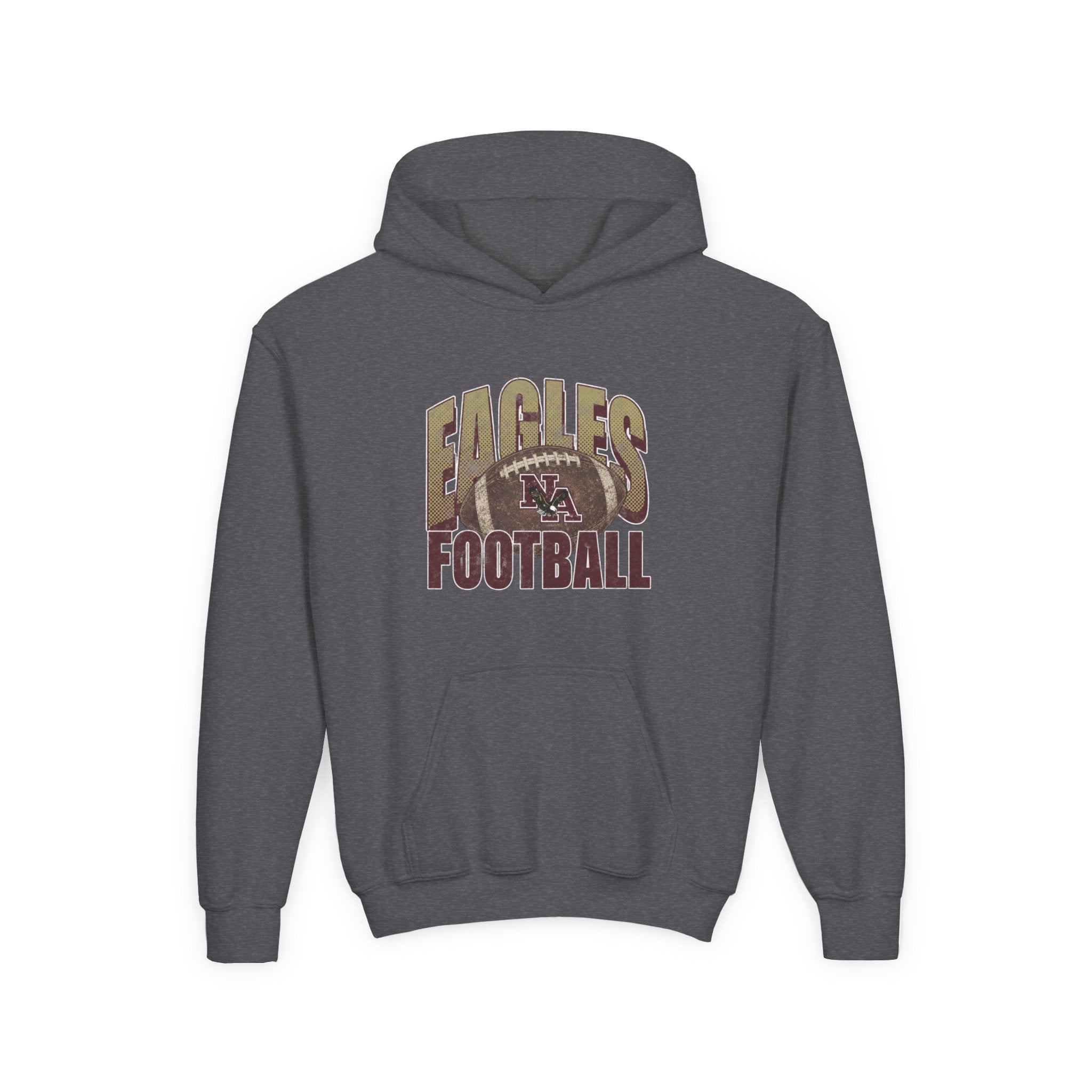 Youth New Albany First-Down Distressed Football Graphic Hoodie