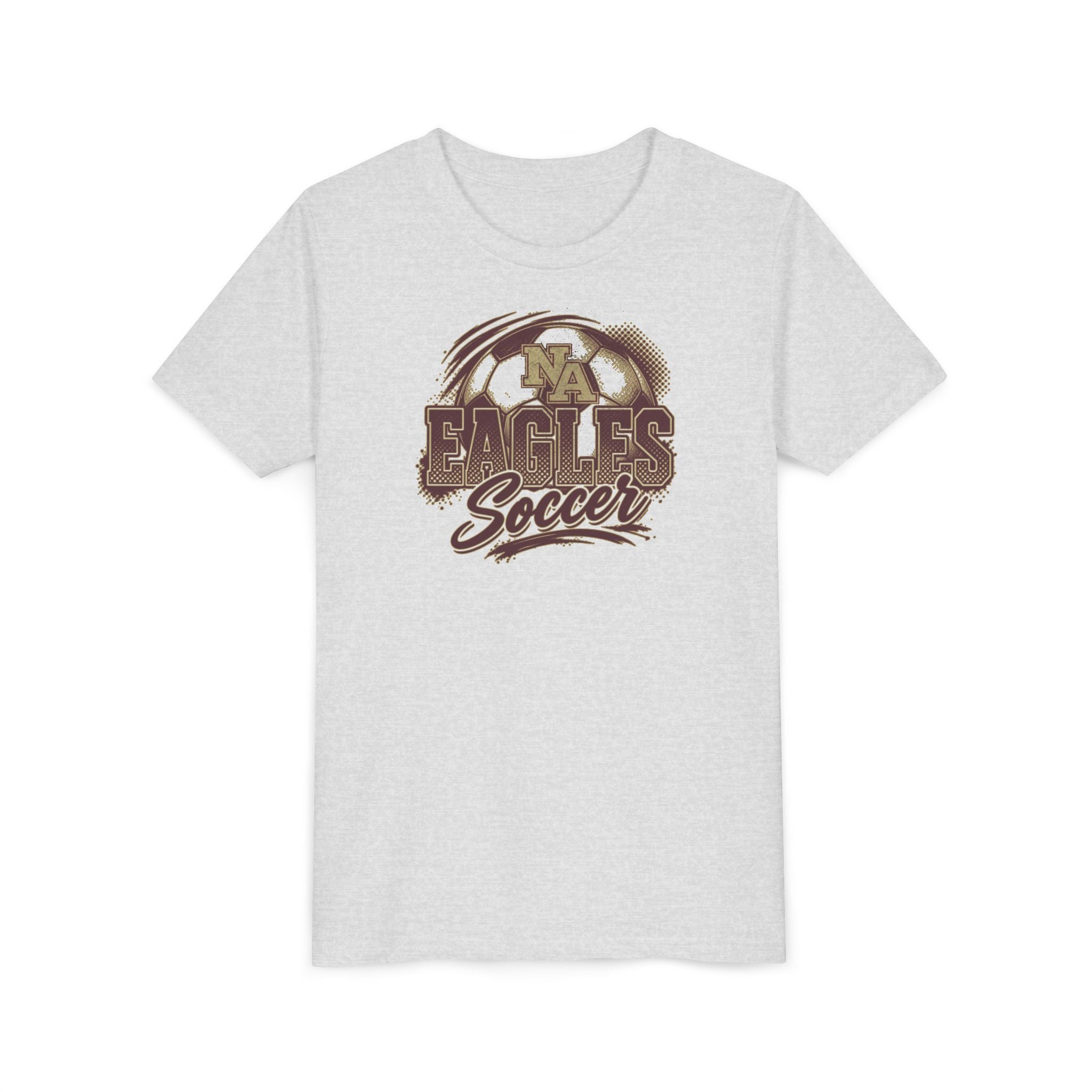 Youth New Albany Eagles Ombre Soccer Graphic Short Sleeve Bella + Canvas Soft Tee