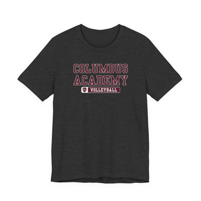 Adult Unisex Columbus Academy Volleyball Graphic Short Sleeve Bella + Canvas Soft Tee
