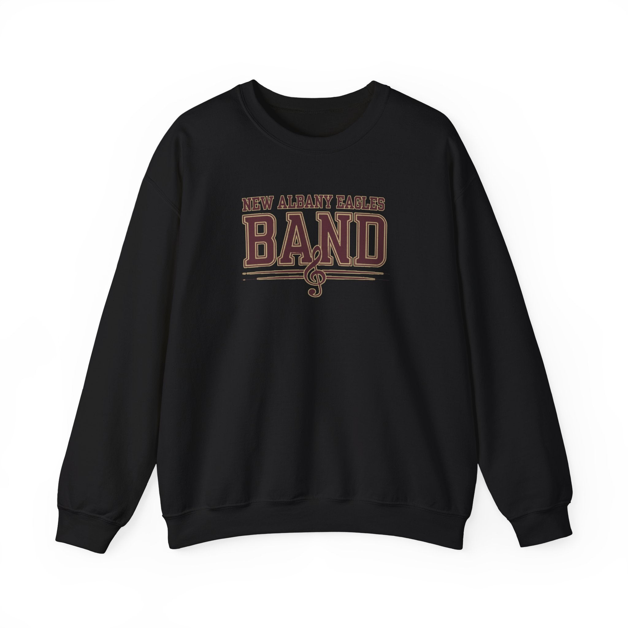 Adult Unisex New Albany Eagles Band Musical Note Graphic Sweatshirt