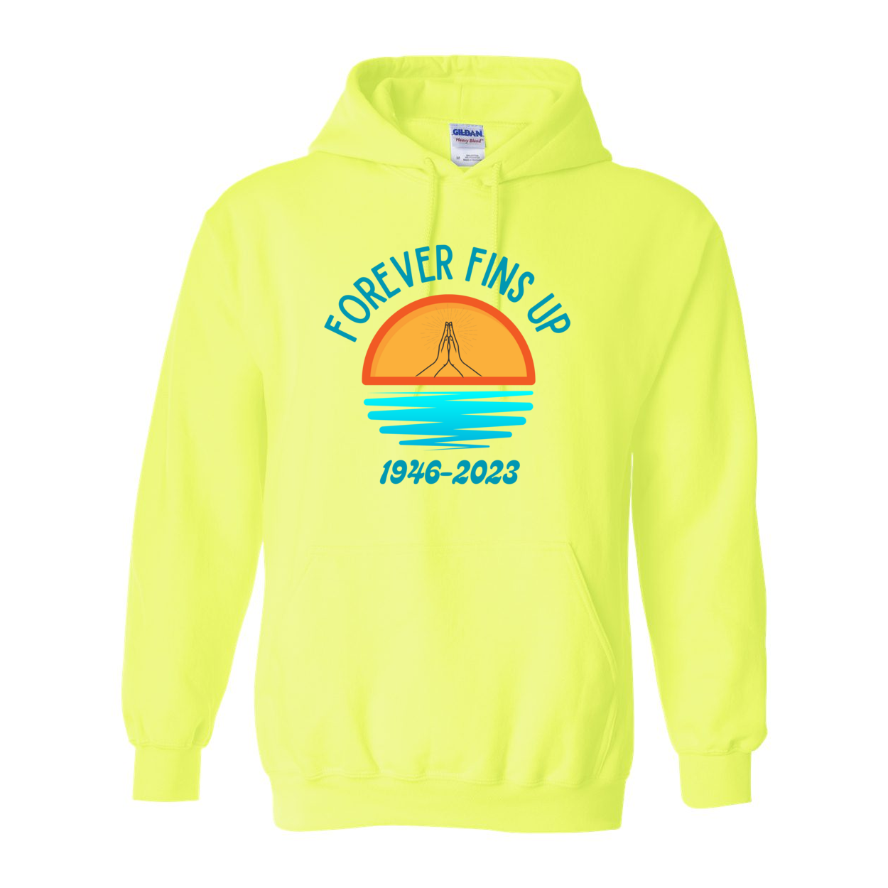 Adult Unisex Forever Fins Up Graphic Hoodie