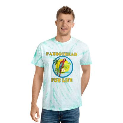 Adult Unisex Parrothead For Life Tie Dye Graphic Tee