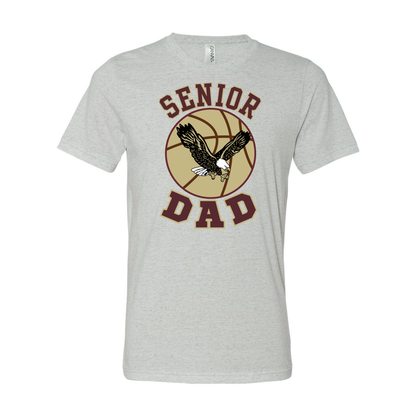 Adult Unisex Super Soft Senior Basketball Dad Short Sleeve Graphic Tee