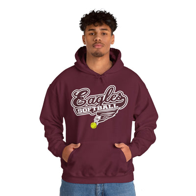 Adult Unisex Sporty Script Softball Eagles Graphic Hoodie