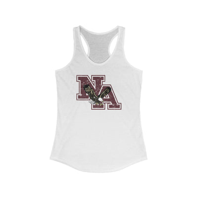 Women's Vintage Distressed Maroon Logo Graphic Racerback Tank