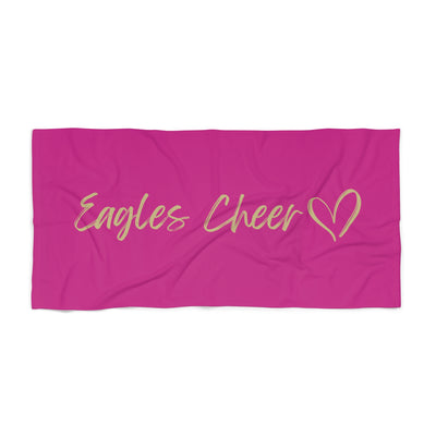 Pink Cheer Beach Towel - New Albany Eagles