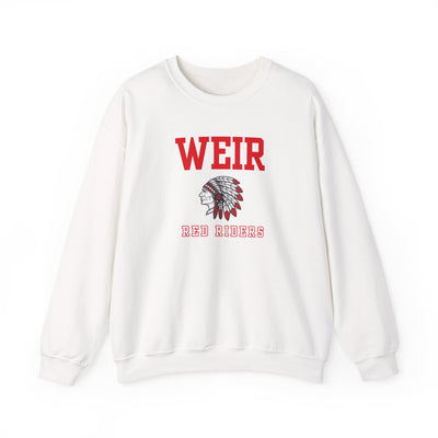 Adult Unisex Weir Red Riders Classic Mascot Graphic Sweatshirt