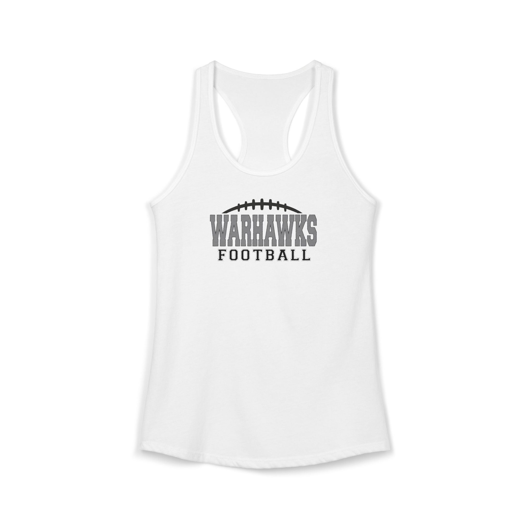 Women's Westerville Central Warhawks Football Laces Graphic Next Level Racerback Tank