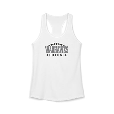Women's Westerville Central Warhawks Football Laces Graphic Next Level Racerback Tank