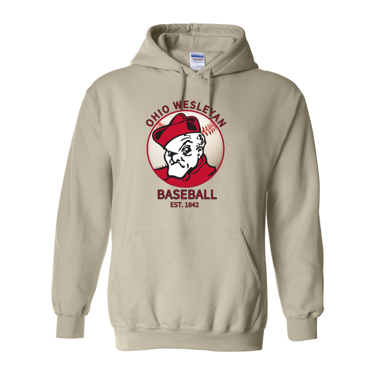 Adult Unisex 1842 Bishops Baseball Graphic Hoodie - Ohio Wesleyan University