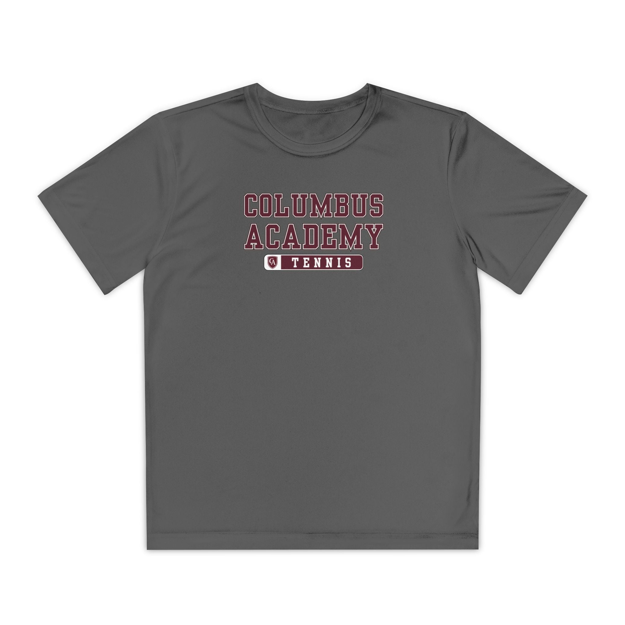 Youth Columbus Academy Tennis Graphic Sport-Tek Competitor Performance Tee
