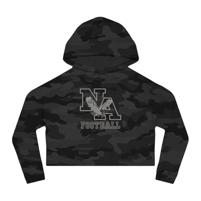 Women's New Albany Tonal Football Logo Graphic Crop Hoodie